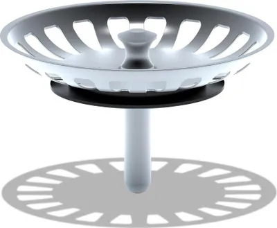 Produktbild von Siebkörbchen Ø83,5mm mit Zapfen Abflusssieb für Standard Küchenspüle Universal