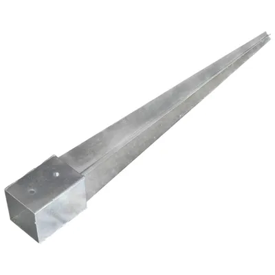 Obrázok produktu pre vidaXL Zemné hroty 12 ks Strieborné 10 × 10 × 91 cm Pozinkovaná oceľ