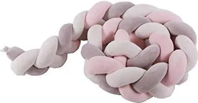 Immagine prodotto di Reti di sicurezza per neonati in tessuto, 100 cm, grigio, bianco e rosa