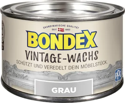 Produktbild von Bondex Vintage-Holzwachs grau 250 ml