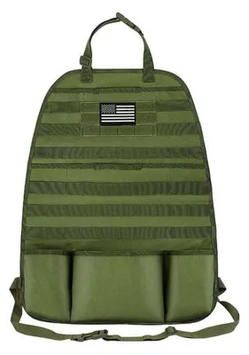 Productafbeelding van Autostoelorganizer voor kinderen, groene rugleuningbeschermer, 58x44 cm, 1000D Oxford