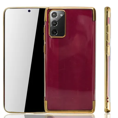 Zdjęcie produktu dla Etui na telefon Samsung Galaxy Note 20 Gold - Clear - silikonowe etui z TPU w kolorze przezroczystego złota