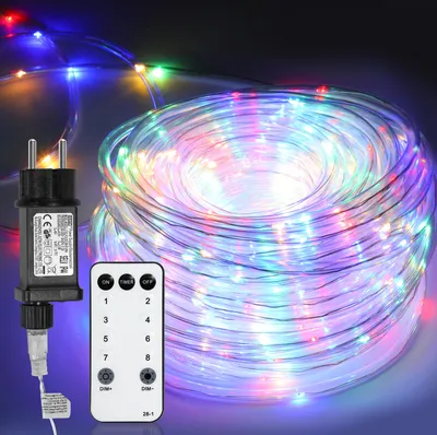 Productafbeelding van Jopassy LED-lichtslang voor binnen- en buitengebruik, bruiloftdecoratie, lichtketting, lamp, multicolor, 20 meter