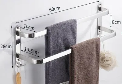 Zdjęcie produktu dla Ag988B Wieszak Ścienny 60Cm Srebrny