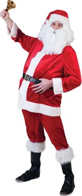 Produktbild von Weihnachtsmann Nikolaus Kostüm aus Samt | Rot Größe: 48/50