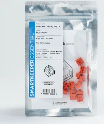 Produktbild von Smartkeeper NL03P1OR, Schnittstellenblockierung, RJ-45, Orange, 12 Stück(e), 11,7 mm, 11,5 mm