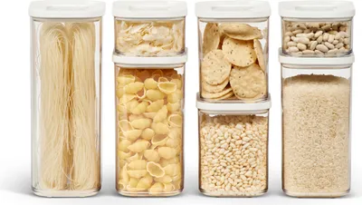Productafbeelding van Mepal Voorraadpotten Set Modula Wit 7-delig