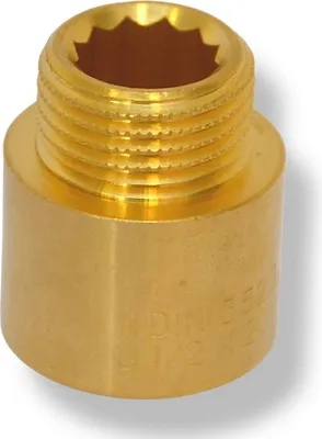 Produktbild von Hahnverlängerung Gewindefitting Anschluss Verlängerung Messing Fitting 1/2" 20 mm