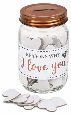 Produktbild von Geschenkglas Reasons Why I Love You, KI-generiertes Bild