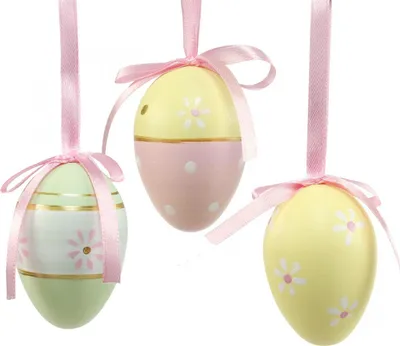 Produktbild von Ostereier zum Aufhängen für Osterstrauch und Frühlingsdeko, 6 Stück