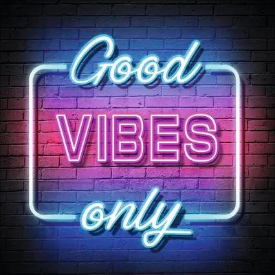 Produktbild von Glasbild Good Vibes Only 50x50 cm