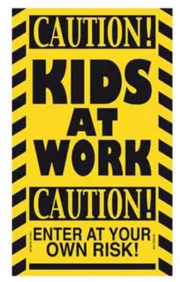 Produktbild von Schild Kids At Work Klein 55 X