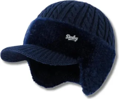 Produktbild von PolarHeat™ Wintermütze mit Ohrenklappen - All-in-One-Mütze für Komfort & Wärme!: Navyblau