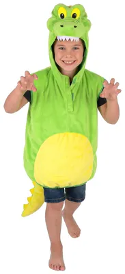 Produktbild von Lustiges Krokodil Tierkostüm für Kinder grün-gelb - 98/104 (3-4 Jahre)