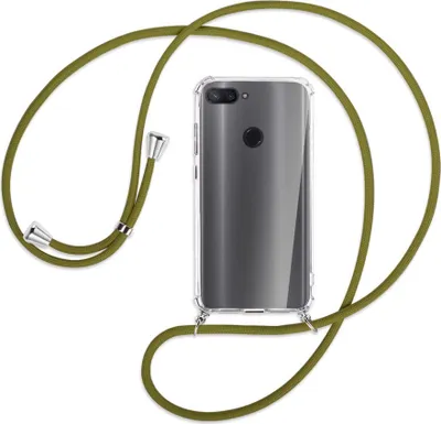 Produktbild von Handykette Backcover-Schutzhülle mit Band (Metall silberfarben) für Xiaomi Mi 8 Lite - khaki