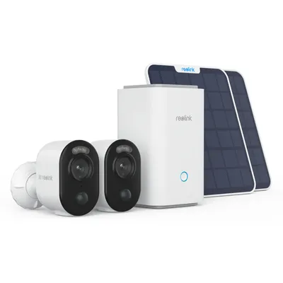 Produktbild von Reolink Hub 1 mit 2x Argus B350 + 2x Solarpanel (BWS4KC01SP128-2)