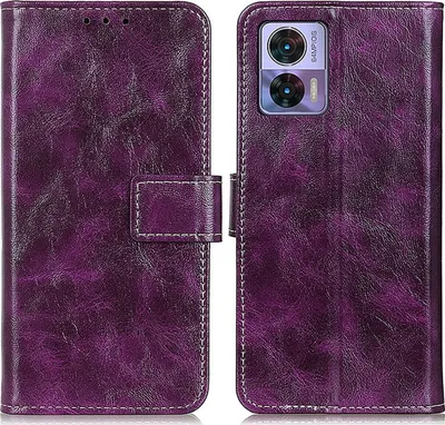 Produktbild von Mobigear Basic  Motorola Edge 30 Neo Hülle Klapphülle Geldbörse - Lila