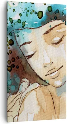 Produktbild von Bild auf Leinwand - Leinwandbild - Frau modern - 55x100cm - Wand Bild - Wanddeko - Wandbilder - Leinwanddruck - Bilder - Kunstdruck - Wanddekoration - Leinwand bilder - Wandkunst - PA55x100-3580