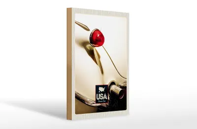 Produktbild von Holzschild Reise 20x30cm Amerika Oldtimer Amerika weiß Urlaub