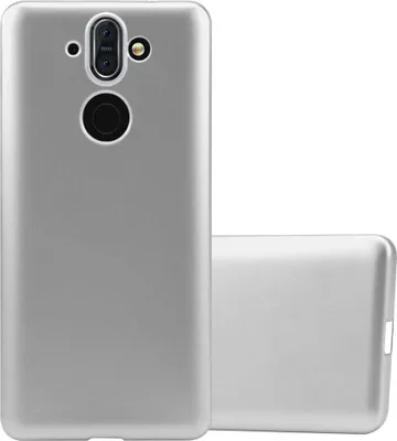 Produktbild von Cadorabo Schutzhülle für Nokia 8 Sirocco Hülle in Silber Handyhülle TPU Silikon Etui Cover Case