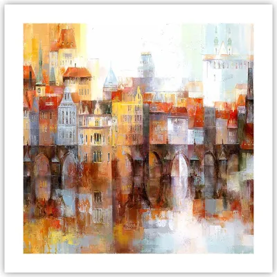 Produktbild von Poster - Poster ohne Rahmen - Stadt Mietshaus - 50x50 cm - Wand Bild - Wanddeko - Wandbilder - Kunstposter - Wandposter - Bilder - Kunstdruck - Wanddekoration - Wandbild - P2XAC50x50-3476