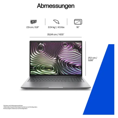 Produktbild von HP ZBook X G1i Mobile Workstation - Intel Core Ultra 7 255H / 2 GHz - Win 11 Pro - Intel Graphics - 32 GB RAM - 1 TB SSD NVMe, TLC - 40.6 cm (16")