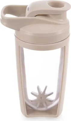 Produktbild von Beige Tritan-Shaker-Flasche, auslaufsicher, 700 ml