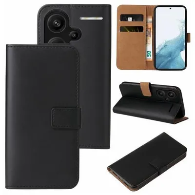 Produktbild von Kunstleder Flip-Hülle für Smartphones - Farbe: Schwarz - Modellkompatibilität: Für Xiaomi Redmi Note 13 Pro+ 5G