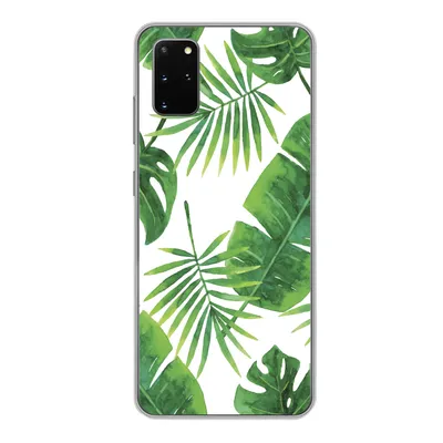 Produktbild von MuchoWow® Handyhülle Schutzhülle Hülle für Samsung Galaxy S20 Plus Tropisch - Blätter - Muster Silikon Softcase Handy Hülle - Hartschale