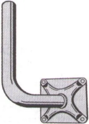 Produktbild von KATH Wandausleger kurz 25,5cm ZAS 62 für CAS 90, Stahl