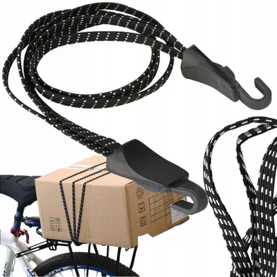 Produktbild von Fahrrad Gepäckspanner 65-70 cm 2 Stück Schwarz Gurt Spanngummi Expander Spannseil Gepäckgummi Fahrradgurt Gepäckträger