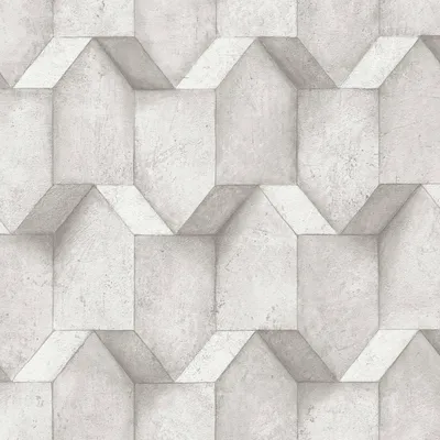 Produktbild von Profhome 388274-GU 3D Tapete Geometrisch matt weiß grau 5,33 m2