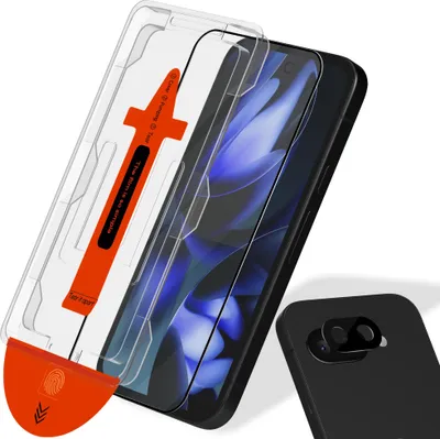 Zdjęcie produktu dla 1-pak Google Pixel 9A Szkło ochronne na ekran & 1-pak ochrona obiektywu - Szkło hartowane | [Automatyczna instalacja] - Bez bąbelków