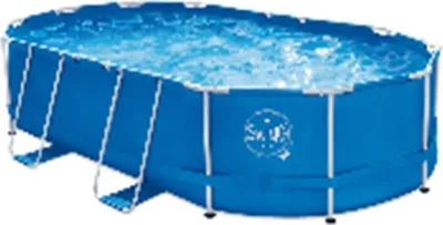 Produktbild von SWING Elite Metal Frame Aufstellpool, oval, 6,10 x 3,66 x 1,22 m, blau, ohne Filtration