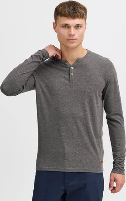 Produktbild von Solid SDVolko Herren Longsleeve Langarmshirt Shirt mit Grandad-Ausschnitt Baumwollmischung Regular fit