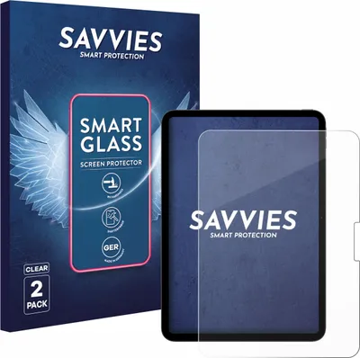 Produktbild von 2x Savvies Schutzglas Folie für Apple iPad Pro 11" M5 2025 9H Panzer Schutzfolie Glas Displayschutz klar transparent