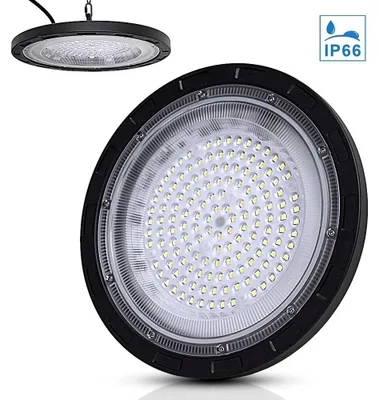 Obrázok produktu pre LED halogénové osvetlenie do hal, stropné svietidlo, priemyselné svietidlo s uhlom vyžarovania 120 stupňov, krytie IP66, studená biela farba, vhodné do hal, dielní a skladov, výkon 200 W