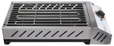 Image de Grill électrique, chauffage haute efficacité, régulation de température réglable, argent