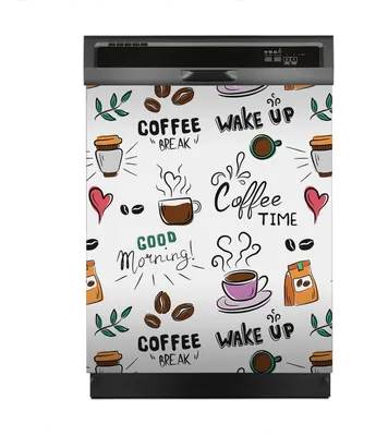 Produktbild von Magnete Dekorative 60x70 cm Küche Magnetmatte Spülmaschine - Kaffee Getränk