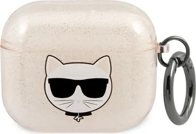 Obrázok produktu pre Karl Lagerfeld KLA3UCHGD Choupette trblietavé puzdro pre Apple AirPods 3, zlaté