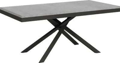 Immagine prodotto di ITYHOME - Tavolo allungabile 180/440x90 cm Karida Evolution cemento telaio e gambe antracite