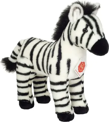Obrázok produktu pre Teddy Hermann zebra, plyšová hračka, mäkká hračka, plyšová hračka, exotické divoké zviera, čiernobiela, 25 cm, 904823