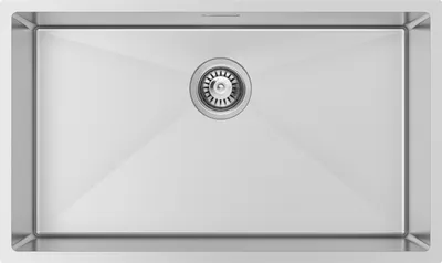 Produktbild von Lonheo XL Spülbecken 74 x 44cm eckige Edelstahlspüle, Einbauspüle für ab 80er Unterschrank, Küchenspüle mit Über- und Ablaufgarnitur
