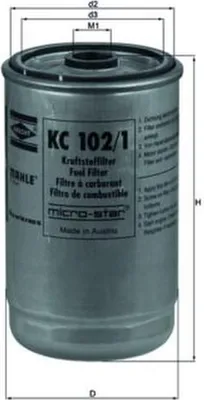 Produktbild von Kraftstofffilter MAHLE KC 102/1 für MAN M 2000 M Anschraubfilter