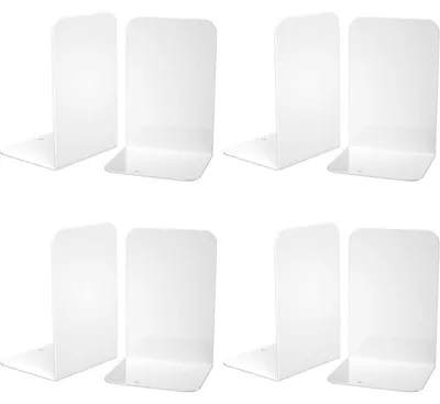 Zdjęcie produktu dla Metalowe podkładki pod książki, 8 sztuk, białe, 20 cm x 14 cm, antypoślizgowe, wytrzymałe