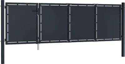 Obrázok produktu pre vidaXL Oceľová záhradná brána 350 x 100 cm antracitová