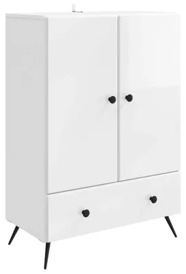 Produktbild von "2026 Moderne"Sideboard(1 pc) klassische - für Wohnzimmer - Standschrank/Beistellschrank - Hochglanz Weiß 66x34,5x95cm Holzwerkstoff - Kommoden DEMöbel946239