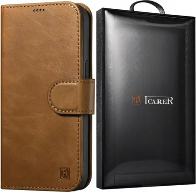Obrázek produktu pro Icarer Case Kožené pouzdro pro Iphone 14+ Brown