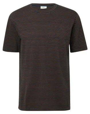 Produktbild von s.Oliver Jersey T-Shirt Regular Fit Rundhalsausschnitt meliertes Ringel-Design