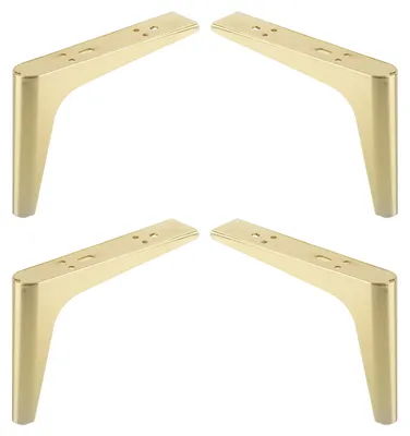 Möbelfüße 4er-Set, Metall, 150 mm, gebürstetes Gold